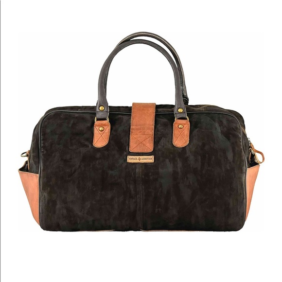 Vintage Addiction Suede & Leather Travel Bag - Picture 3 of 5